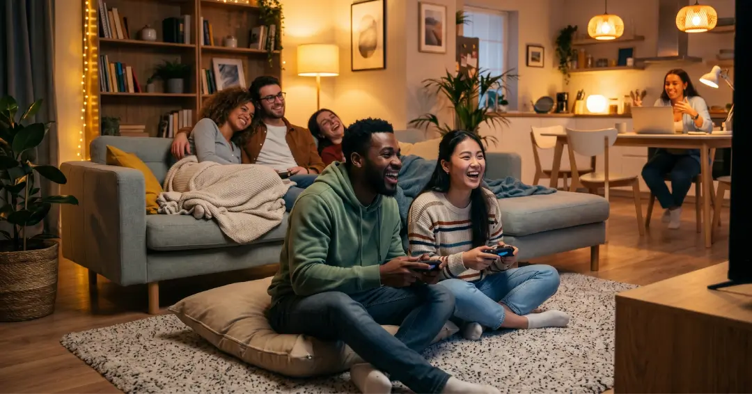 Volle Bandbreite für gemeinsame Momente: Ob rasanter Gaming-Abend, 4K-Streaming oder Video-Calls – mit genug Leistungsreserven surfen alle im Haus gleichzeitig und völlig unbeschwert auf der Überholspur.